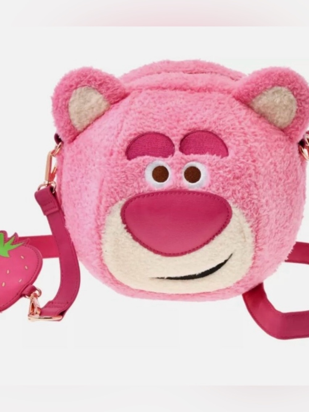 Disney Parks Loungefly Lotso Plush Crossbody Bag.